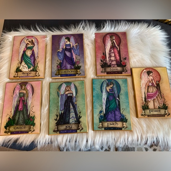 Set of 7 Angelic Art Plaques - Picture 9 of 10